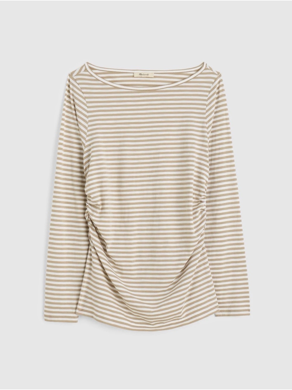 Madewell Ruched Crewneck Long-Sleeve Tee - NWT